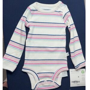 NWT Little Planet by Carters | Organic Cotton Striped LS Bodysuit | Size Newborn